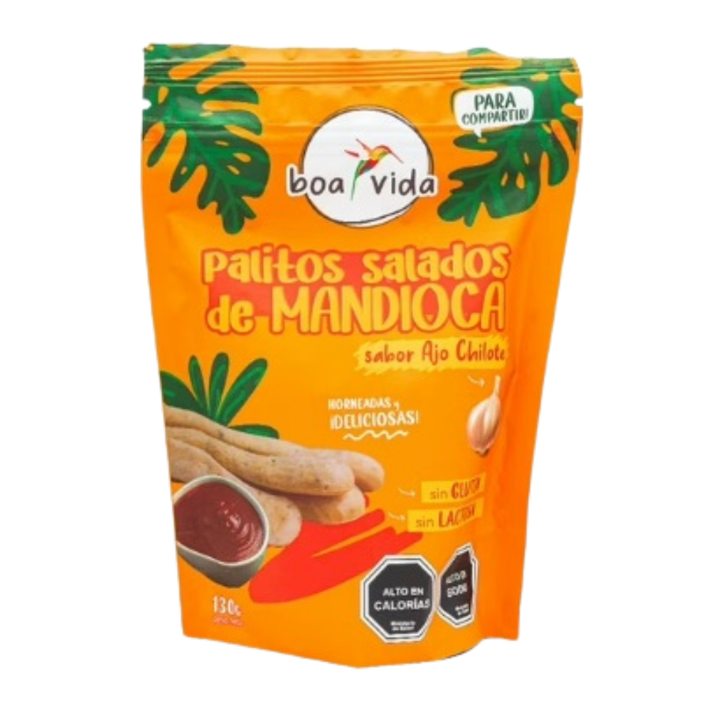 Palitos Salados de Mandioca Sabor Ajo Chilote 130gr