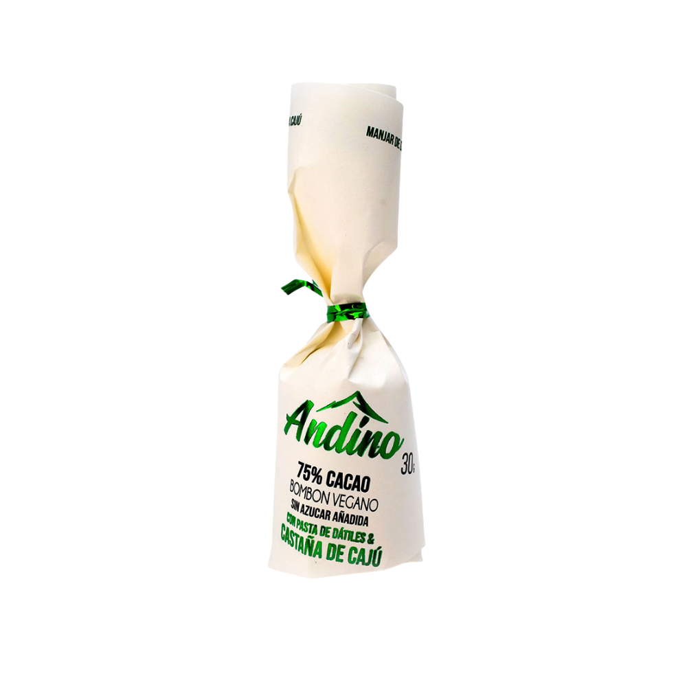 Bombon 75% con Pasta Dátiles y Castaña de Cajú 30gr