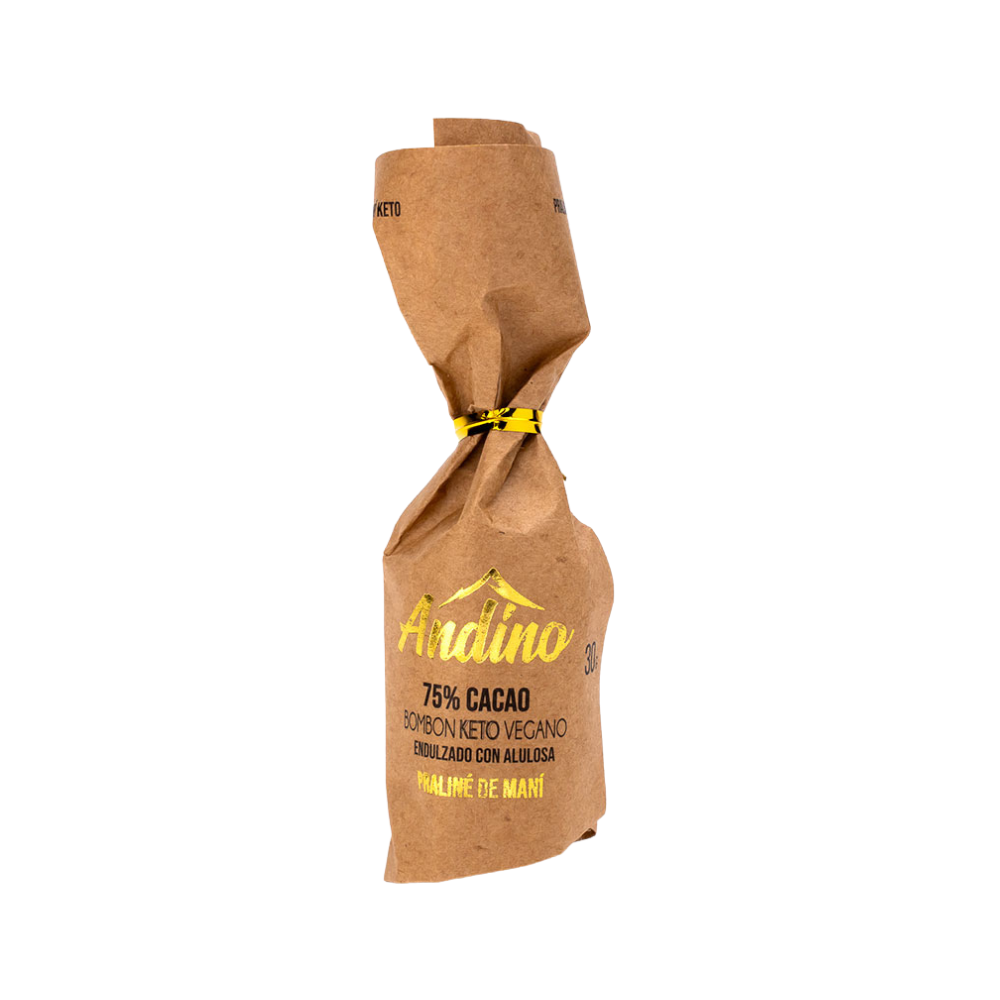 Bombon 75% Keto Praliné de Maní 30gr