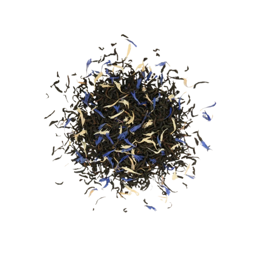 Lata Té Negro con Hojas de Aciano Blancas y Azules - Frosty Afternoon 100gr