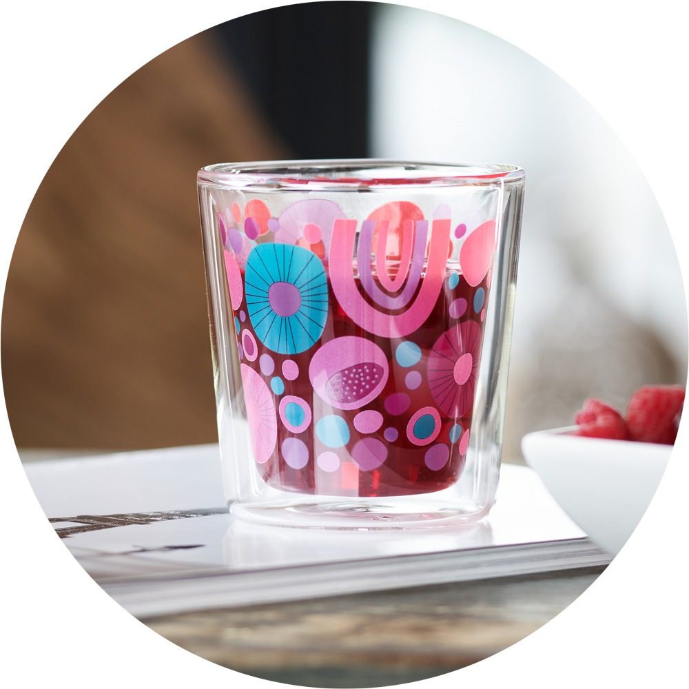 Vaso Doble Vidrio Té - Lyn Cheerful 250ml