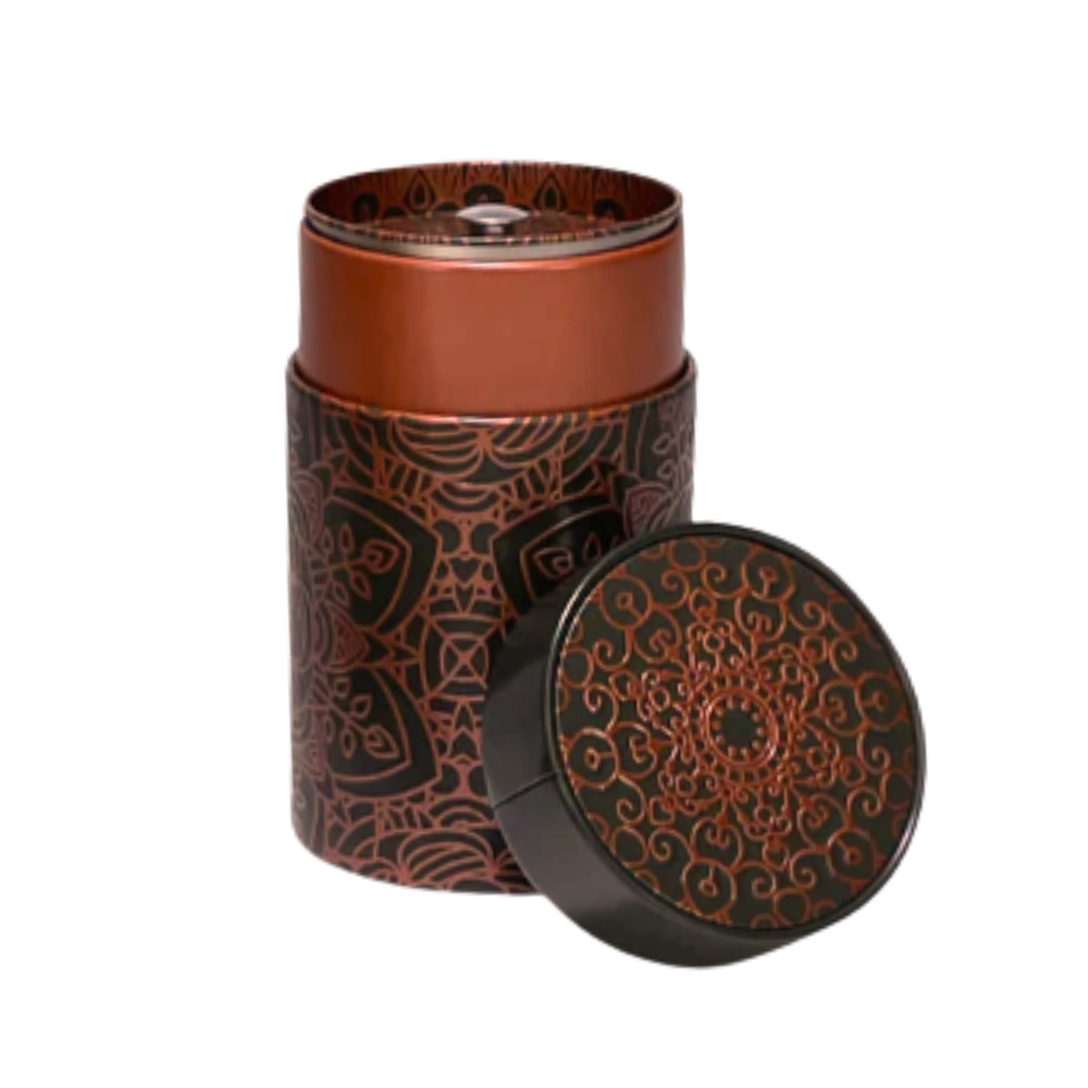 Contenedor de Té o Hierbas - Tin Can Case Mandala Ebony 150gr
