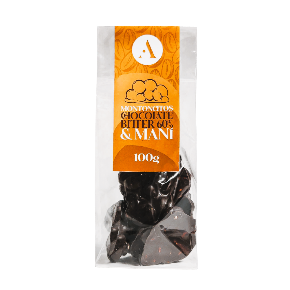 Montoncito Chocolate Bitter 60% & Maní 100gr