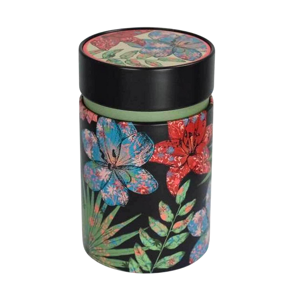 Contenedor de Té o Hierbas - Tin Can Case Rustic Flower Red 150gr