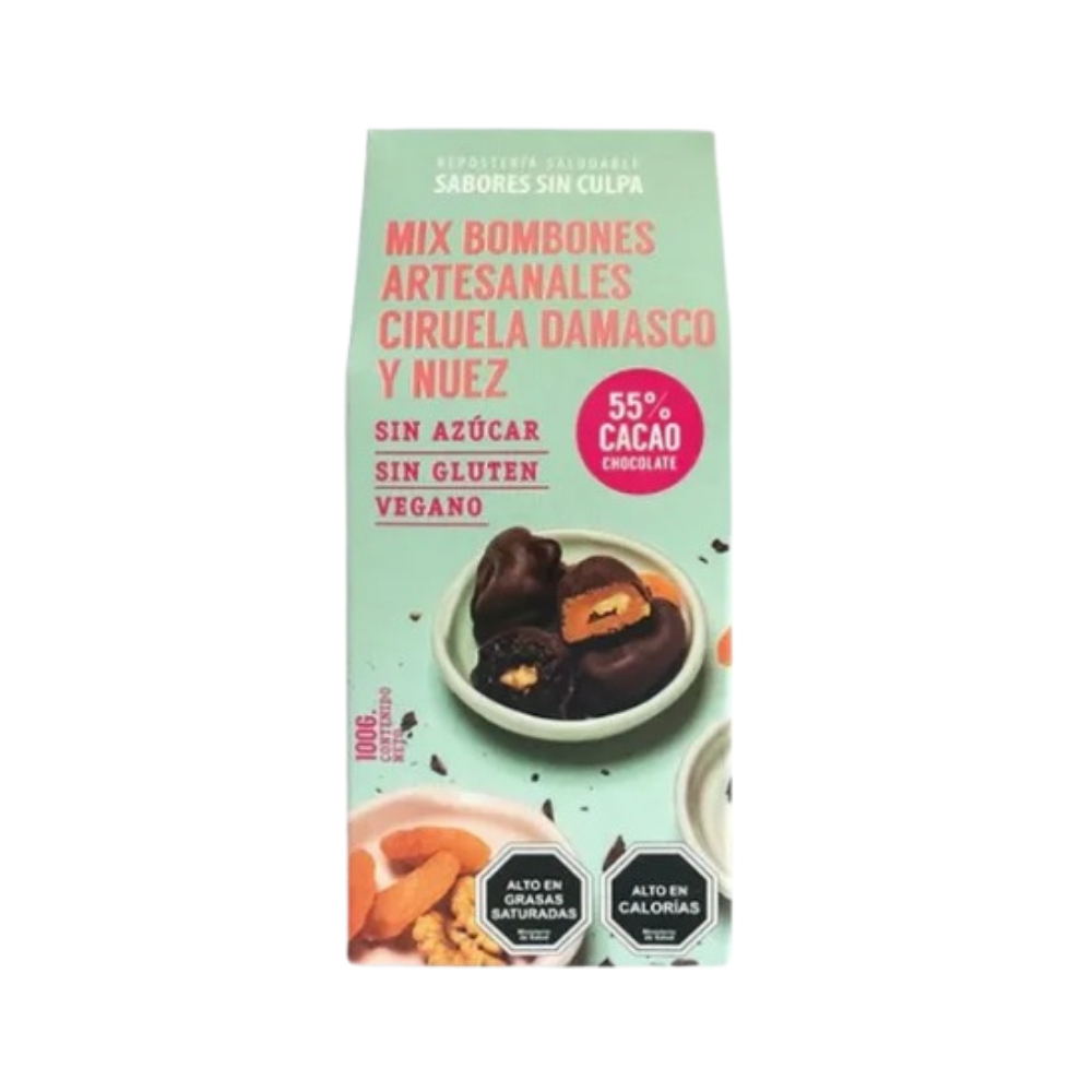 Mix Bombones Artesanales Ciruela, Damasco y Nuez 100gr
