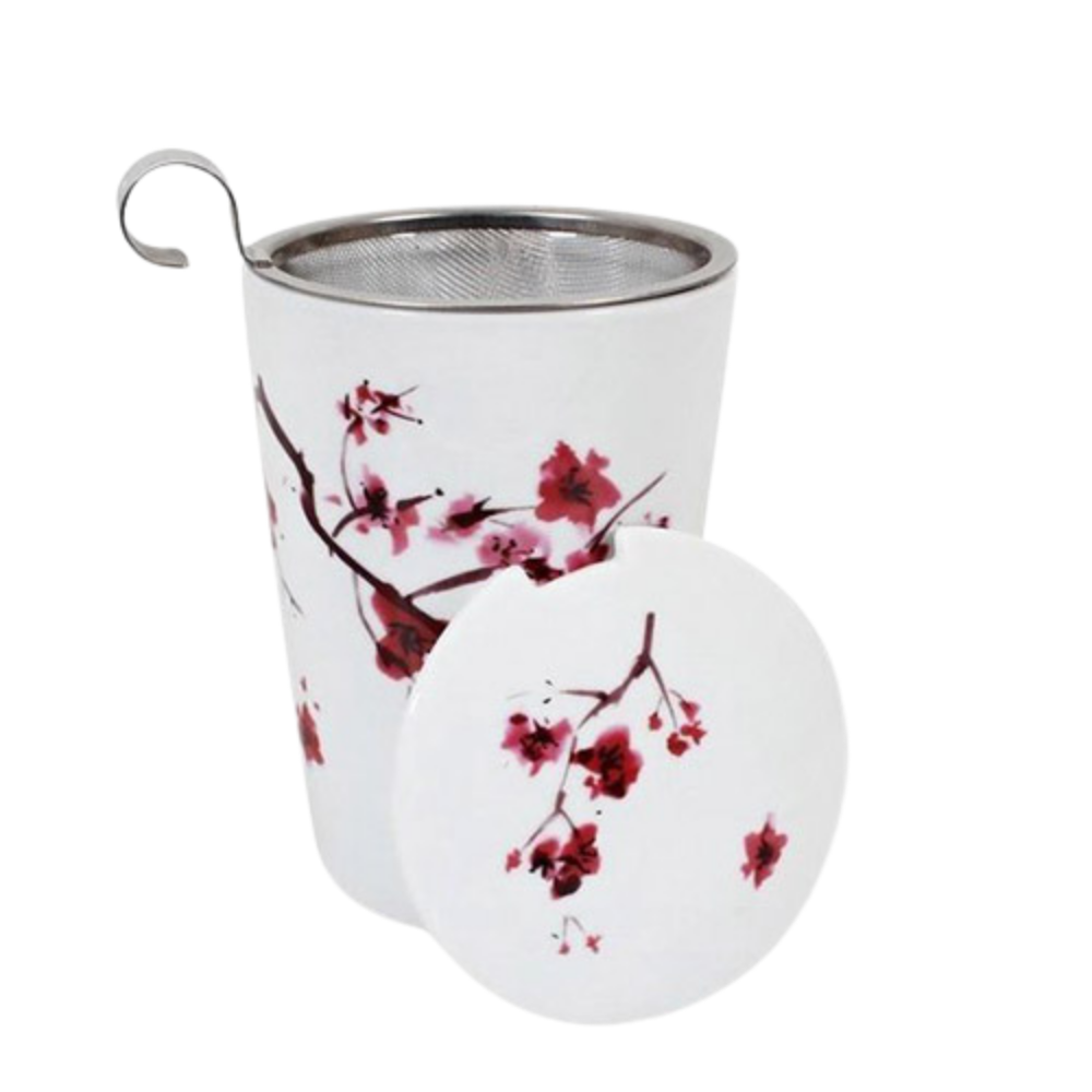 Tazón de Porcelana con Infusor - Teaeve Cherry Blossom 350ml