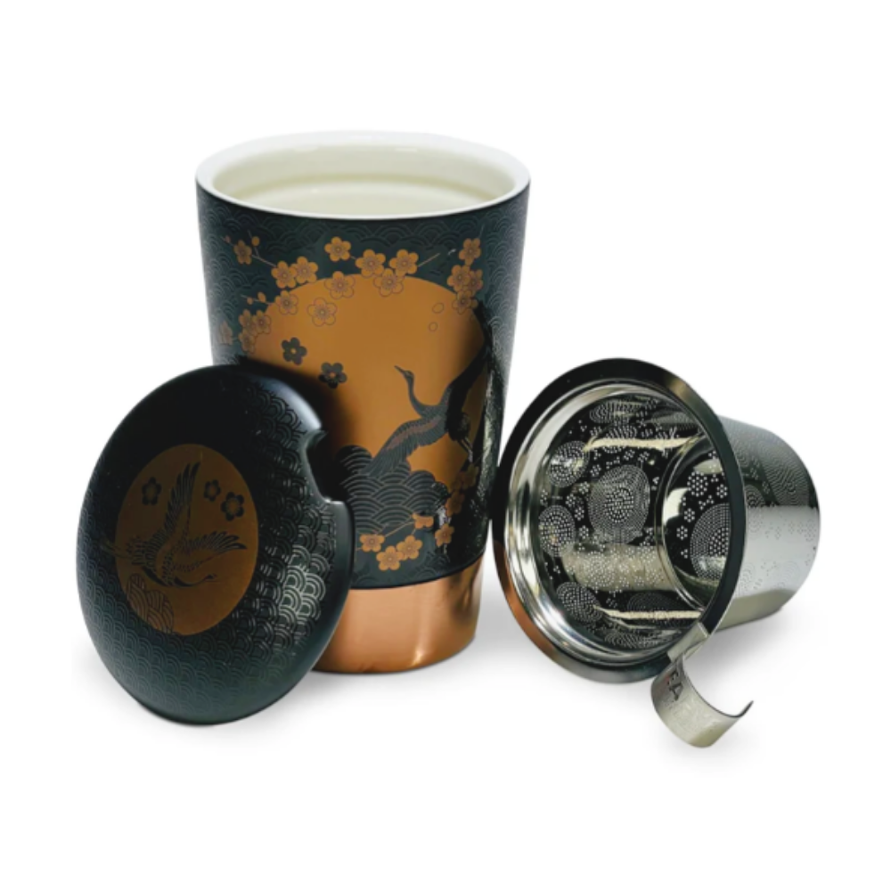 Tazón de Porcelana con Infusor - Teaeve Komorebi Anthrazit 350ml