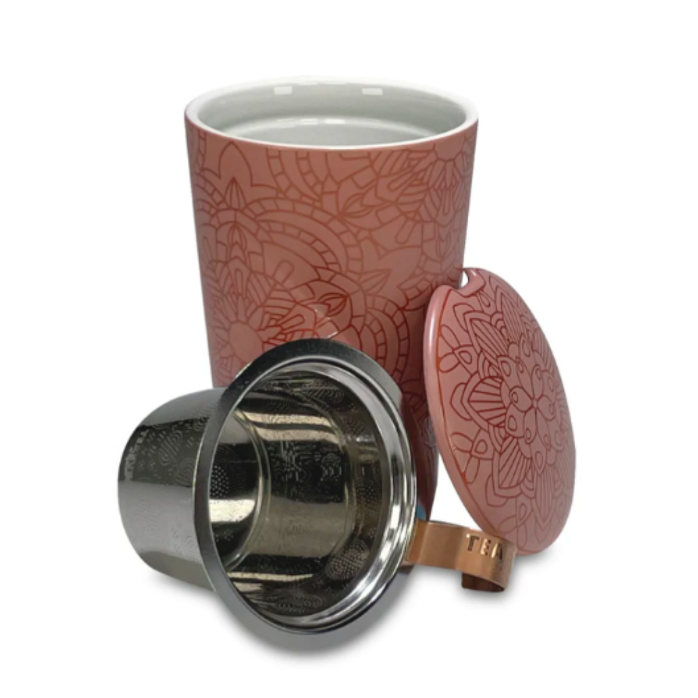 Tazón de Porcelana con Infusor - Teaeve Mandala Powder 350ml