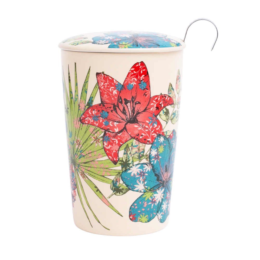 Tazón de Porcelana con Infusor - Teaeve Rustic Flower 350ml