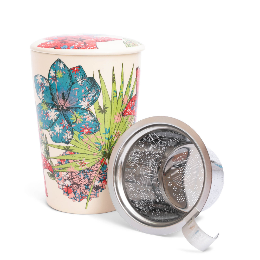 Tazón de Porcelana con Infusor - Teaeve Rustic Flower 350ml