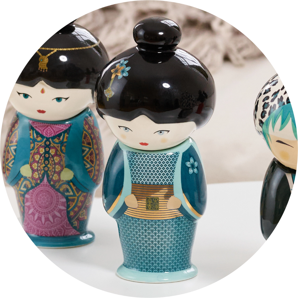 Figura de Cerámica con Infusor - Teafan New Little Geisha Petrol