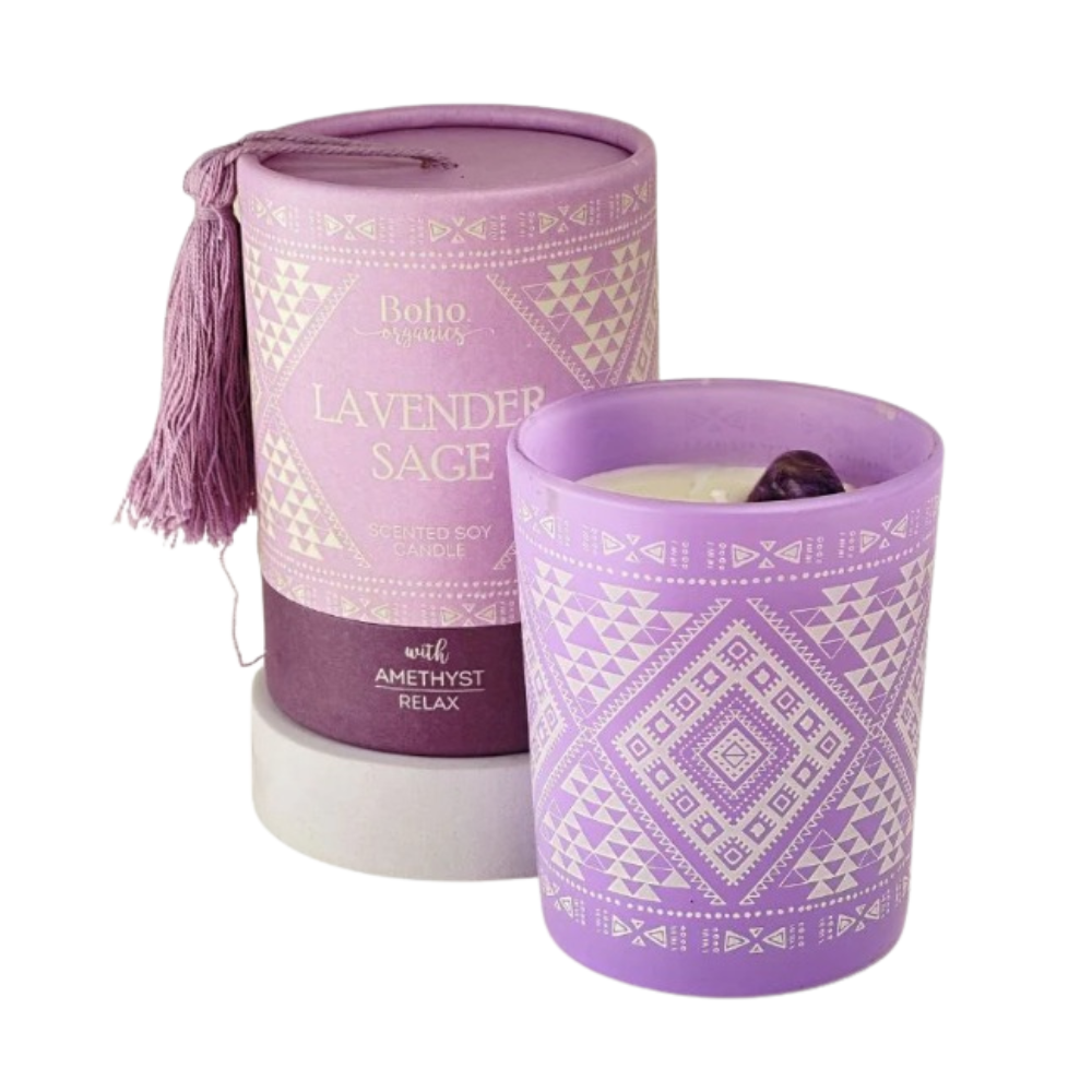Vela Boho Lavanda Salvia - Lavender Sage 200gr