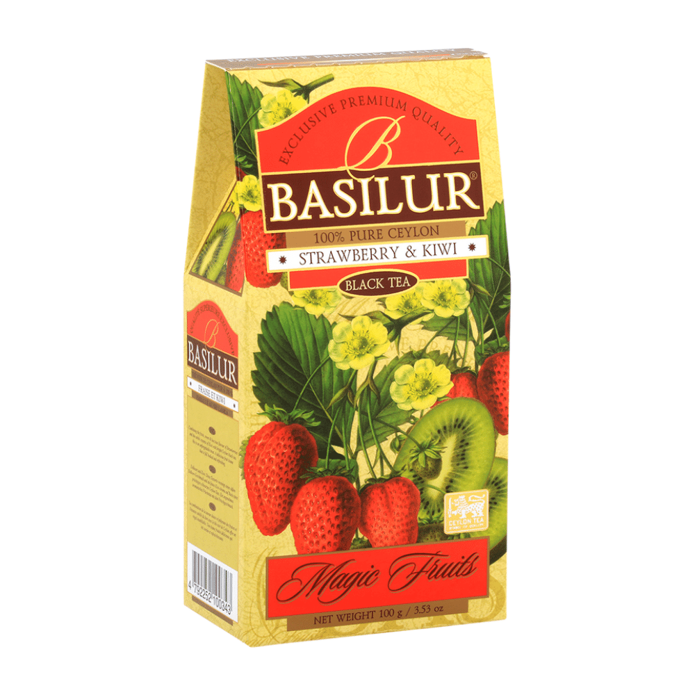 Caja Té Negro Frutilla y Kiwi- Strawberry & Kiwi 100gr