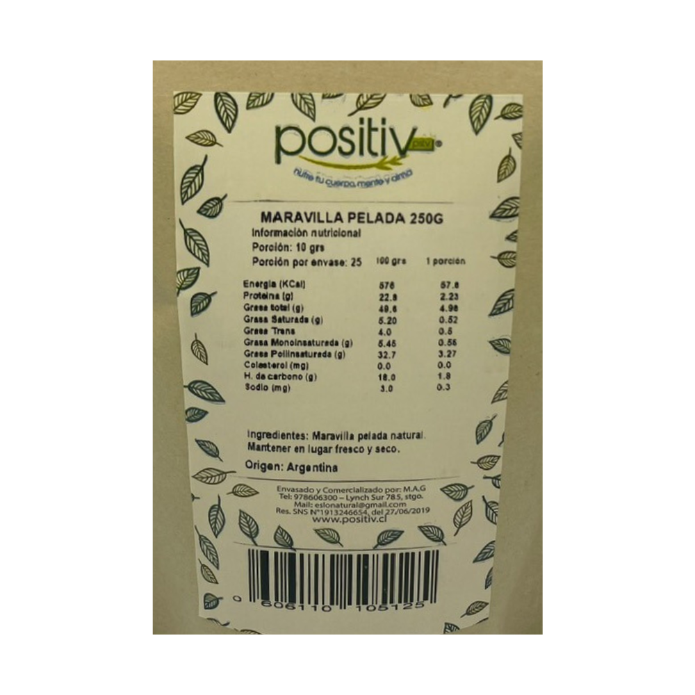 Semilla de Maravilla Pelada 250gr