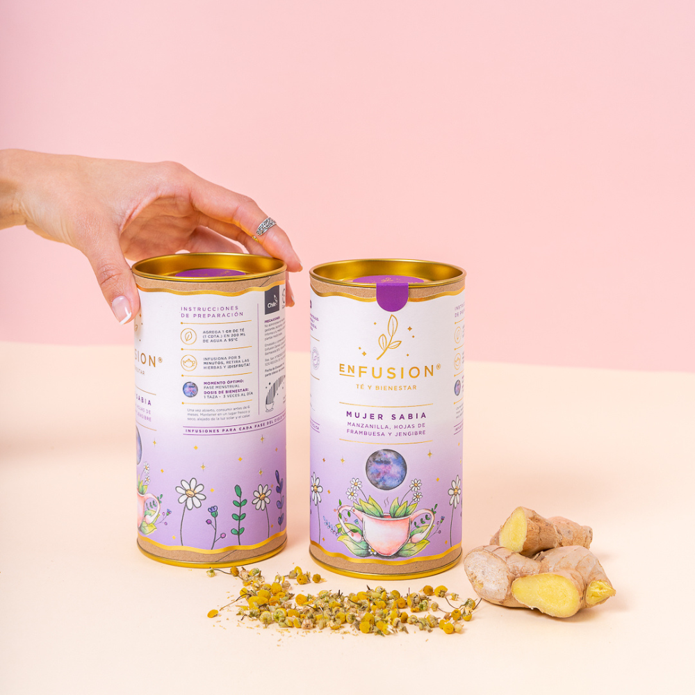 Mujer Sabia - Manzanilla Orgánica con Salvia, Jengibre, Caléndula y Lavanda 38gr