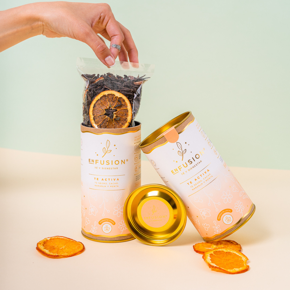 Te Activa - Té Negro Ceylán con Menta, Cacao y Naranja 70gr