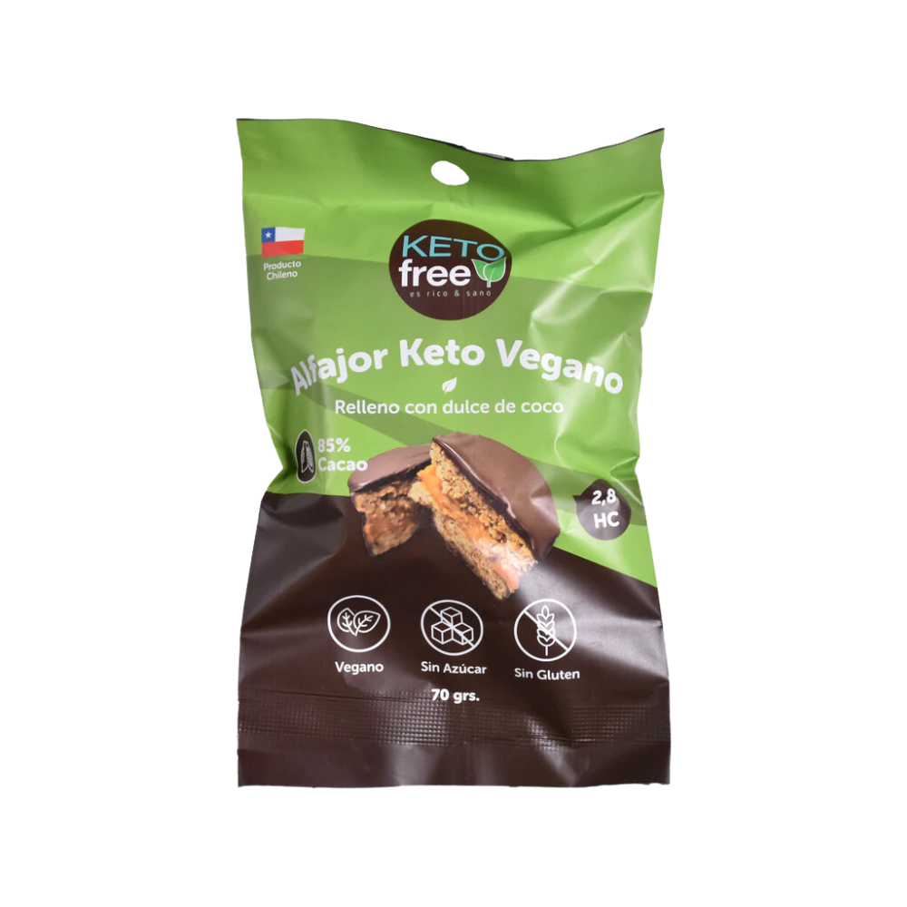 Alfajor Keto Vegano Dulce de Coco 70gr