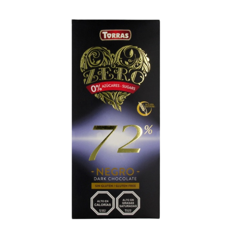 Barra de Chocolate 72% cacao Zero 100gr