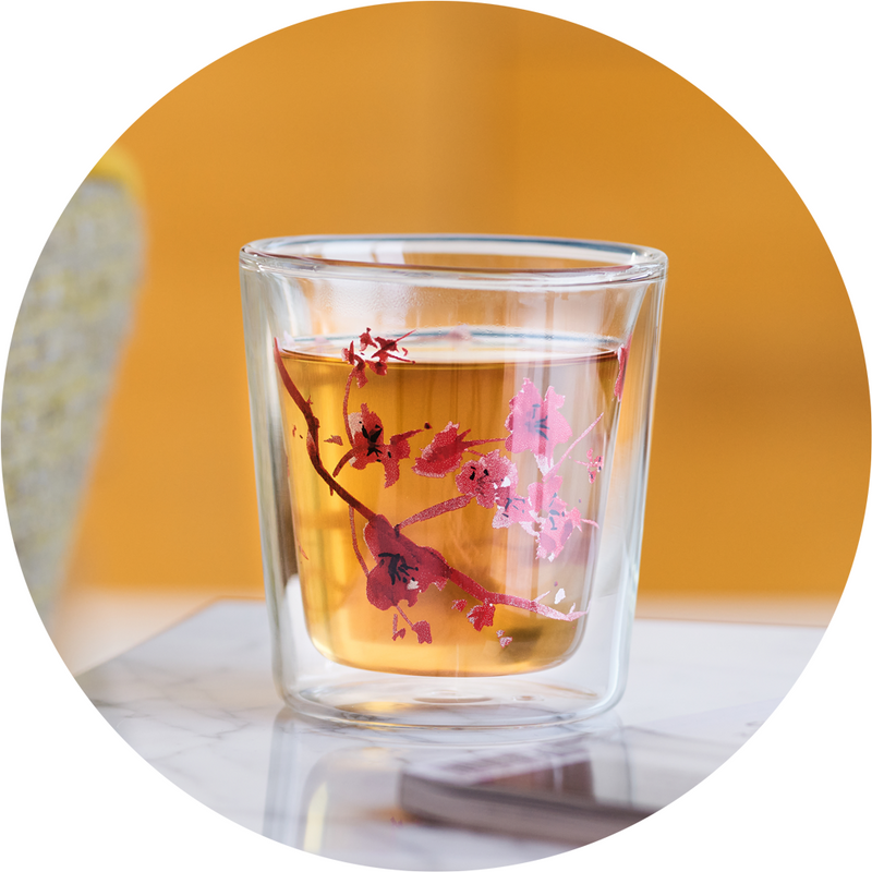 Vaso Doble Vidrio Té - Lyn Cherry Blossom 250ml