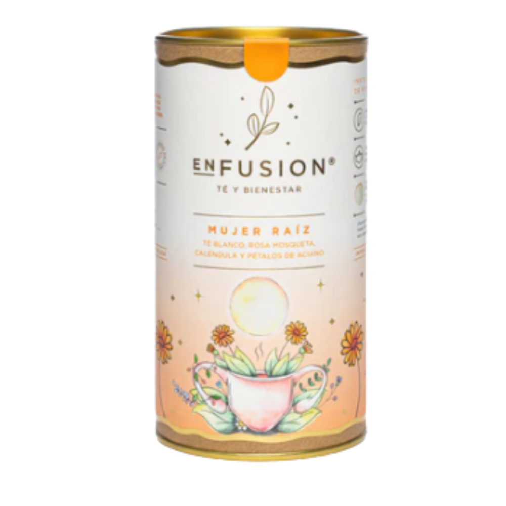 Mujer Raíz - Té Blanco con Rosa Mosqueta, Pétalos de Aciano y Caléndula 60gr