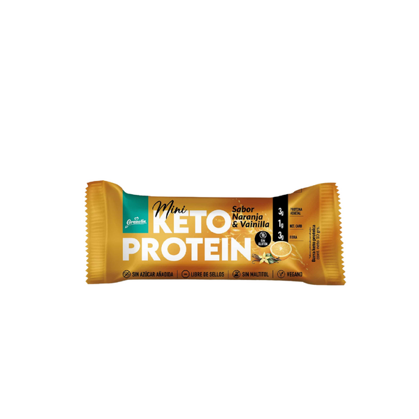 Barra de Proteína Keto Sabor Naranja y Vainilla 40gr