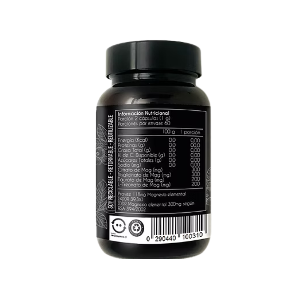Magnesio Tetr4magnesio Natural Telchi 120 cápsulas
