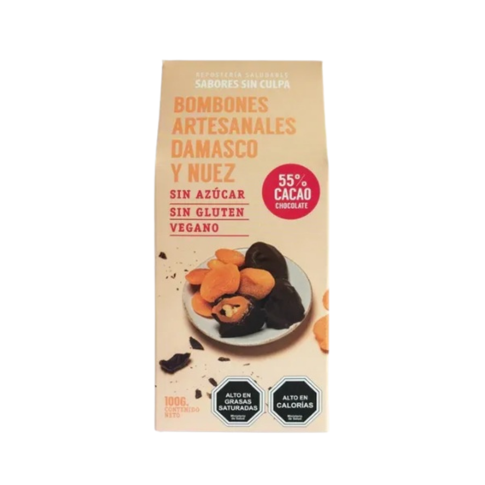 Bombones Artesanales Damasco y Nuez 100gr