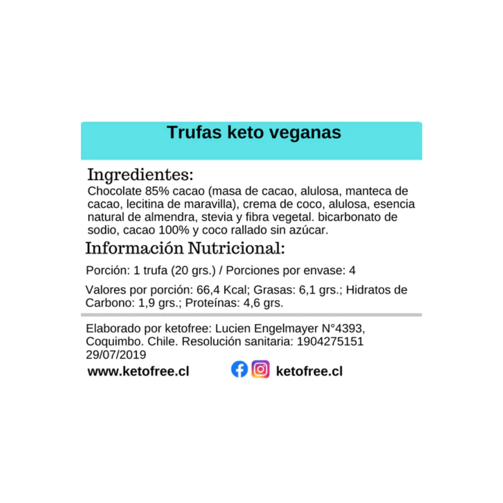 Trufas Keto Veganas 80gr