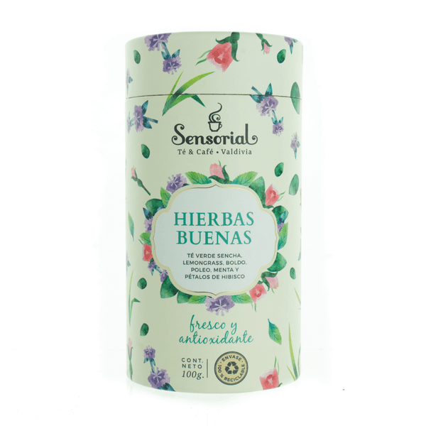 Té Hierbas Buenas - Té Verde Sencha con Lemongrass, Boldo, Poleo, Menta e Hibisco 100gr