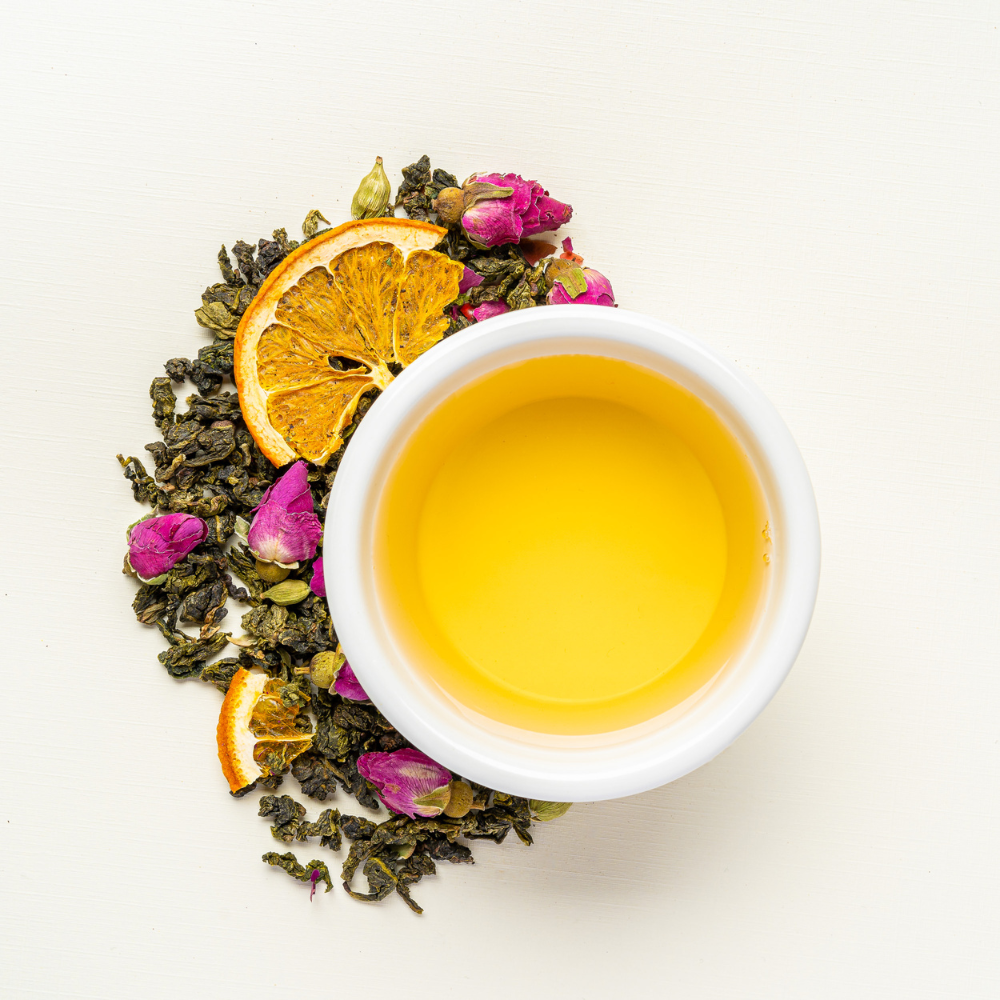 Mujer Pasión - Té Azul con Rosa Rugosa, Pimienta Rosa, Naranja y Cardamomo 90gr