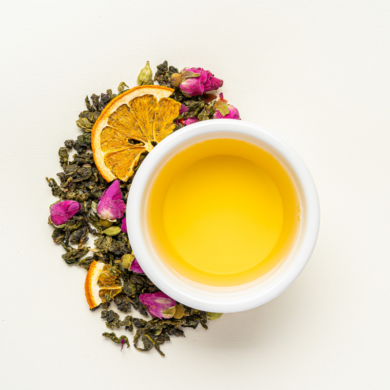 Mujer Pasión - Té Azul con Rosa Rugosa, Pimienta Rosa, Naranja y Cardamomo 90gr