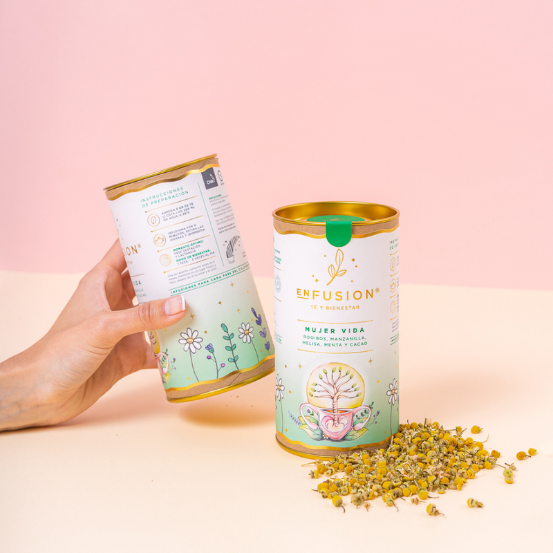 Mujer Vida - Rooibos con Manzanilla Orgánica, Melisa, Menta y Cacao 70gr