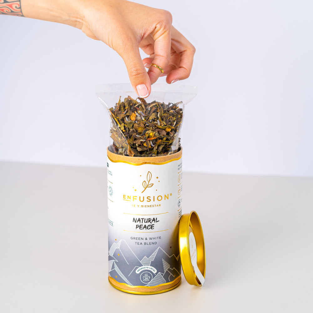 Natural Peace - Té Verde con Té Blanco, Manzana, Canela, Limón y Lavanda 70gr