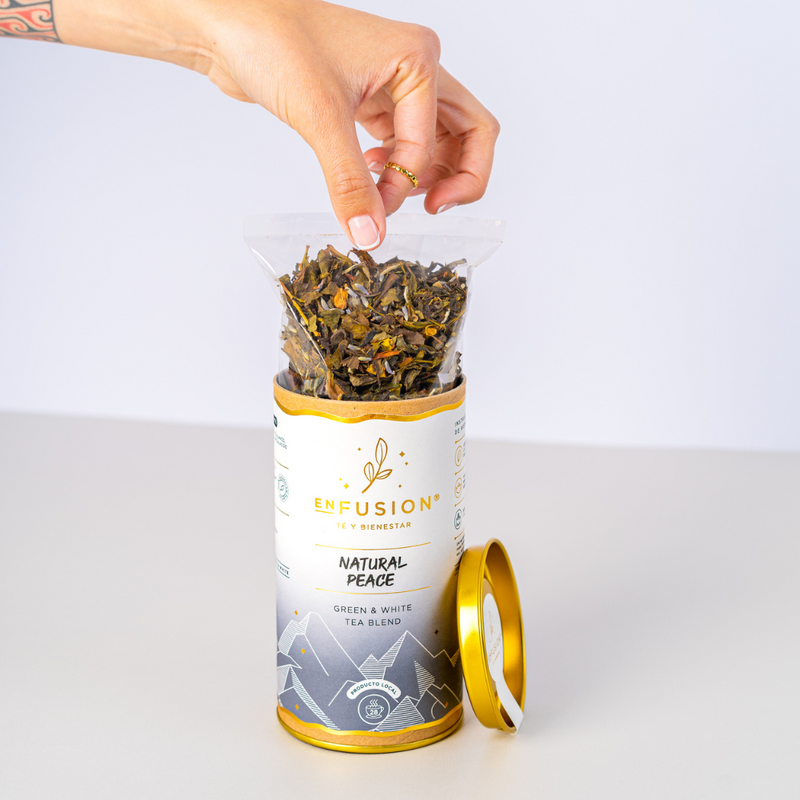 Natural Peace - Té Verde con Té Blanco, Manzana, Canela, Limón y Lavanda 70gr