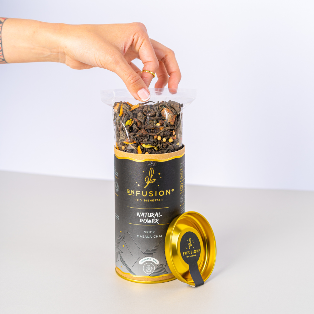 Natural Power - Té Negro Ceylán con Mix de Pimientas, Jengibre, Canela y Cardamomo 70g