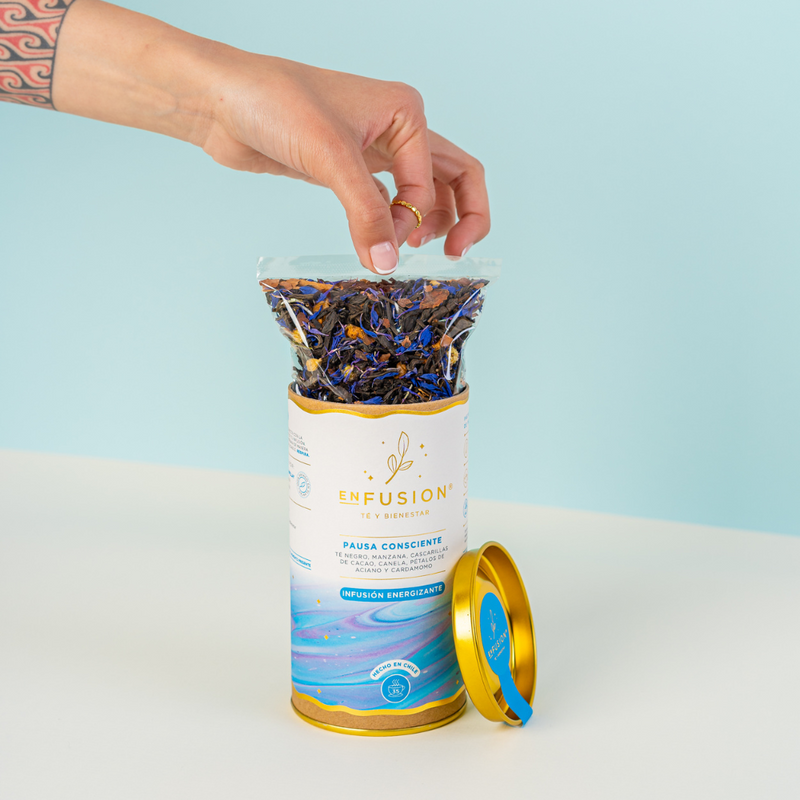 Pausa Consciente - Té Negro con Manzana, Cacao, Canela, Aciano y Cardamomo 70gr