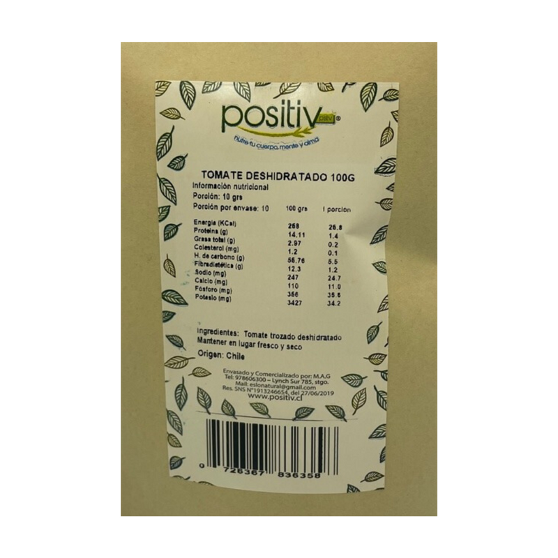 Tomate Deshidratado 100gr
