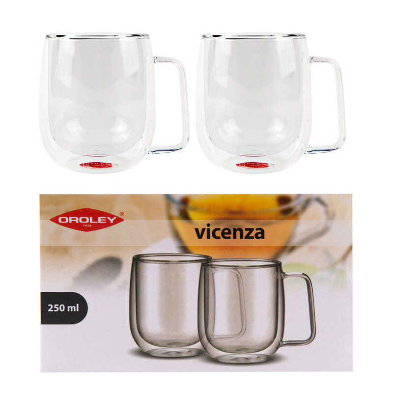 Set de Tazas Vicenza Doble Vidrio Té 250ml